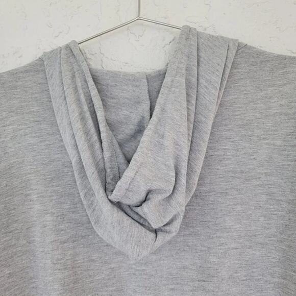 Disney X Wing Starfighter Star Wars Hooded Tee Mens Unisex Sz S Gray Long Sleeve - Picture 7 of 9